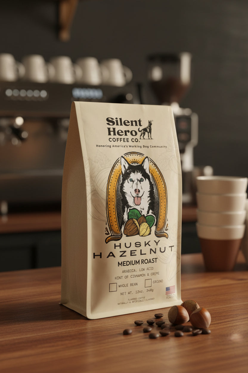 Husky Hazelnut – Silent Hero Coffee Company